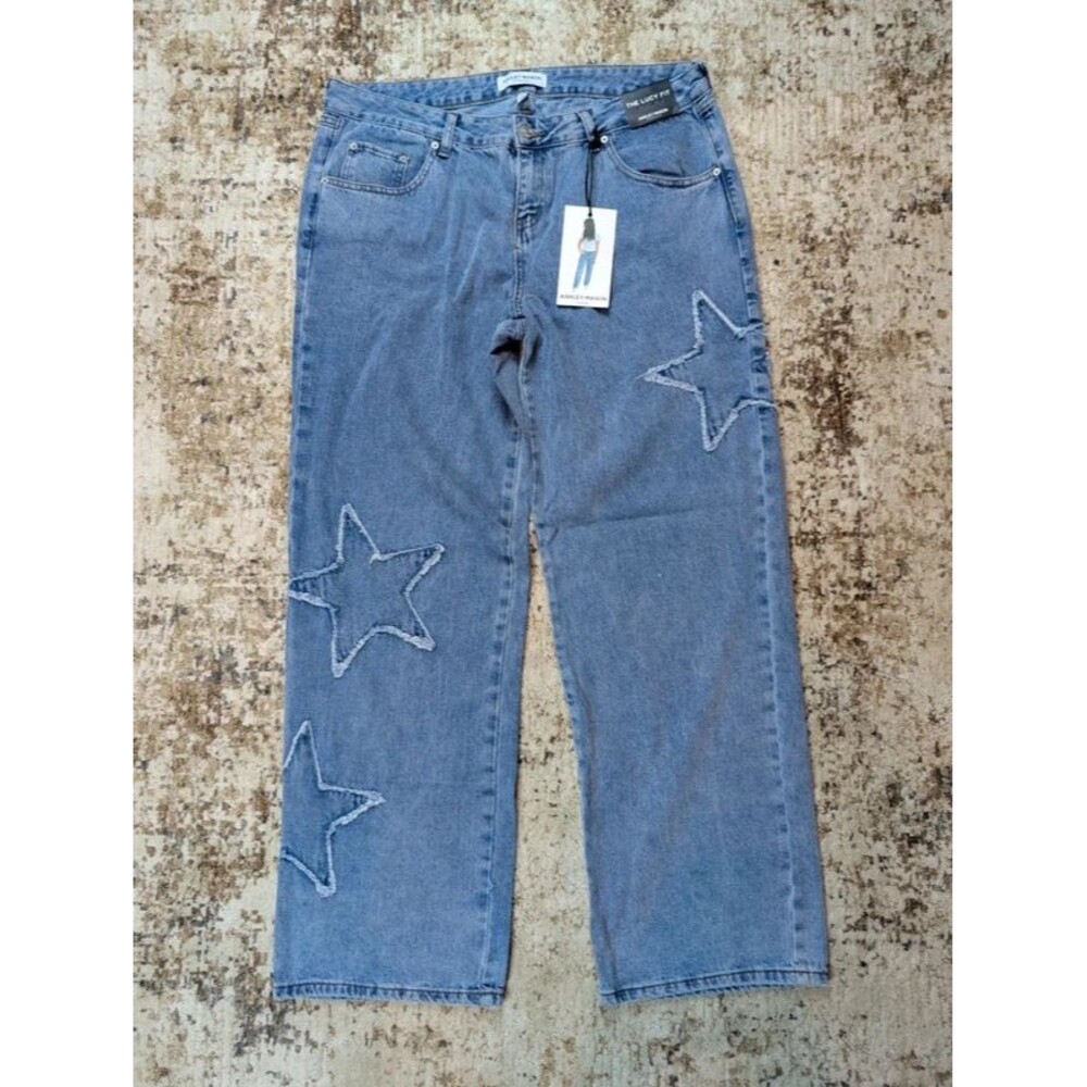 Ashley Mason Lucy Fit Jeans with Stars Size 15/32 NWT